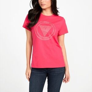 Women's Guess Eco Liana Triangle Tee
Cranberry Juice Pink Graphic Tee